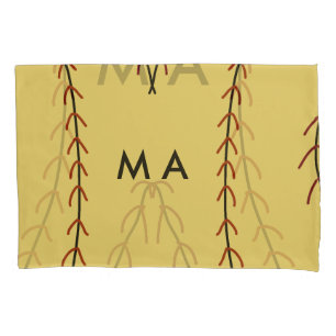 Simple monogram add your name letter man minimal t pillowcase