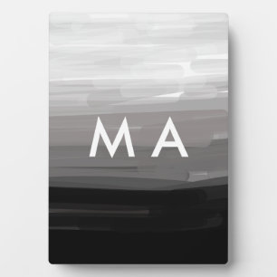 Simple monogram add your name letter man minimal t plaque