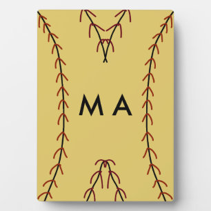 Simple monogram add your name letter man minimal t plaque