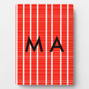 Simple monogram add your name letter man minimal t plaque