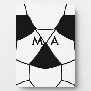 Simple monogram add your name letter man minimal t plaque
