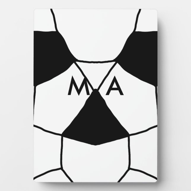 Simple monogram add your name letter man minimal t plaque (Front)