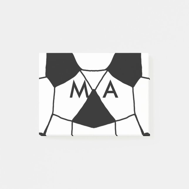 Simple monogram add your name letter man minimal t post-it notes (Front)
