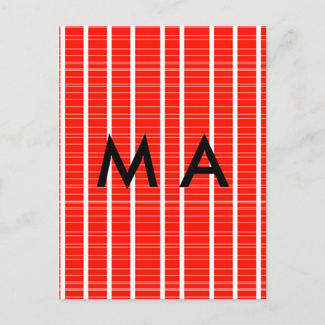 Simple monogram add your name letter man minimal t postcard (Front)