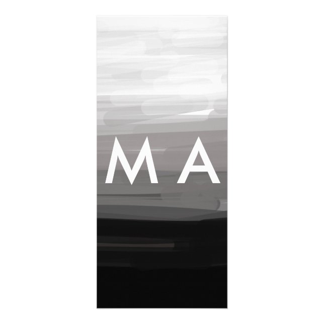Simple monogram add your name letter man minimal t rack card (Front)