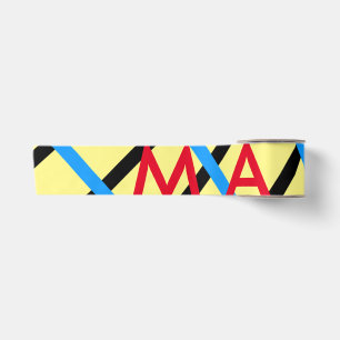 Simple monogram add your name letter man minimal t satin ribbon