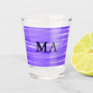 Simple monogram add your name letter man minimal t shot glass