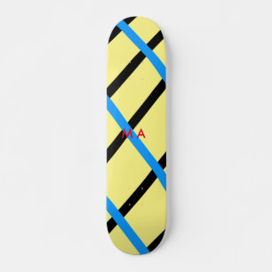 Simple monogram add your name letter man minimal t skateboard