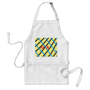 Simple monogram add your name letter man minimal t standard apron