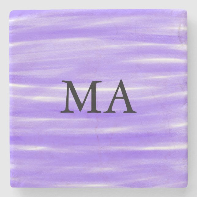 Simple monogram add your name letter man minimal t stone coaster (Front)