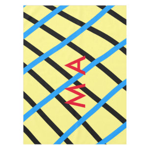 Simple monogram add your name letter man minimal t tablecloth