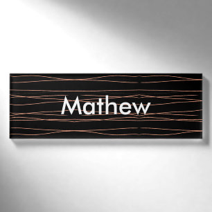 Simple monogram add your name letter man minimal t tag