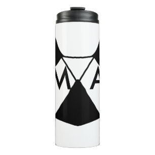 Simple monogram add your name letter man minimal t thermal tumbler