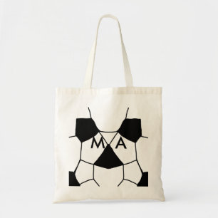 Simple monogram add your name letter man minimal t tote bag