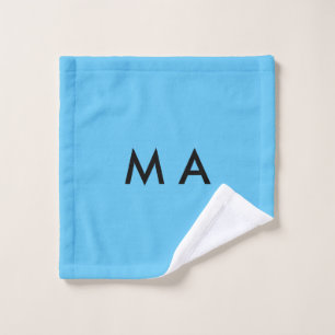 Simple monogram add your name letter man minimal t wash cloth