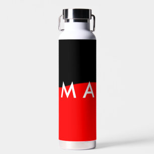 Simple monogram add your name letter man minimal t water bottle