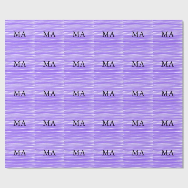 Simple monogram add your name letter man minimal t wrapping paper (Flat)