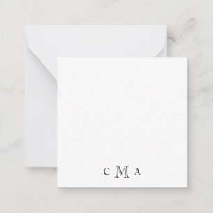 Simple Monogram Blank Note  Card