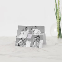 Simple Monogram Box 4 Multi Photo Modern Wedding