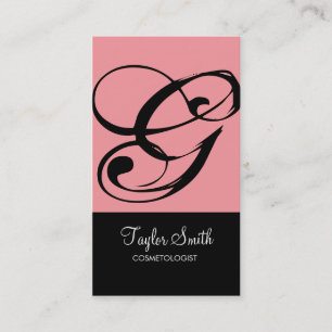 Simple Monogram Business Card