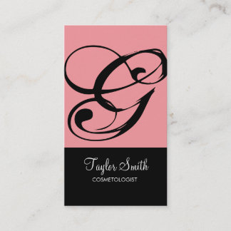 Simple Monogram Business Card