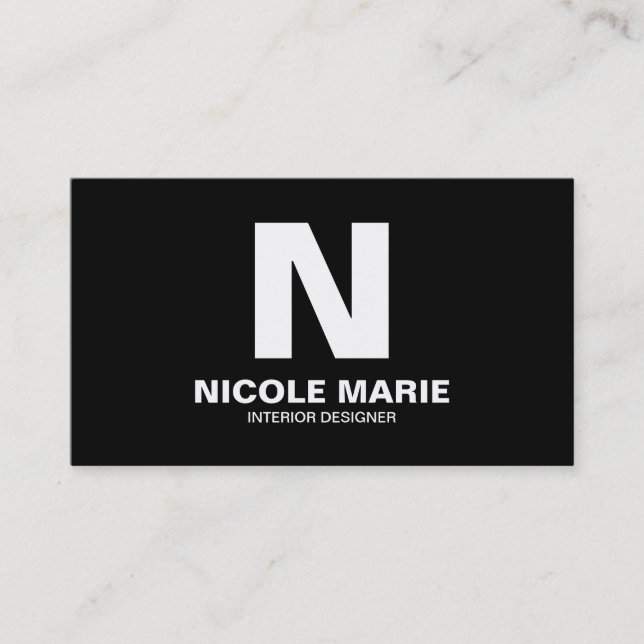 Simple Monogram Business Card (Front)