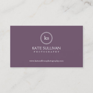 Simple Monogram Business Card