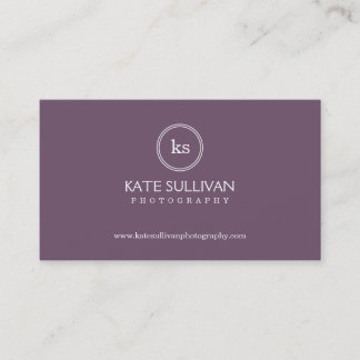 Simple Monogram Business Card