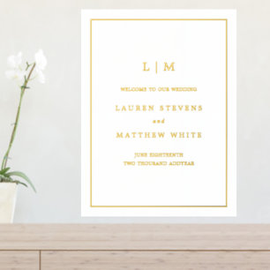 Simple Monogram Elegant Wedding Foil Prints