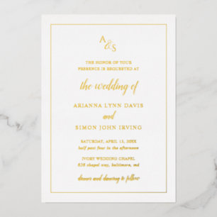Simple Monogram Formal Elegant Wedding