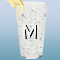 Simple Monogram Initial Drop Shadow Personalised
