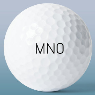 Simple Monogram Initial Golf Balls