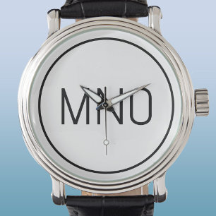 Simple Monogram Initial Watch