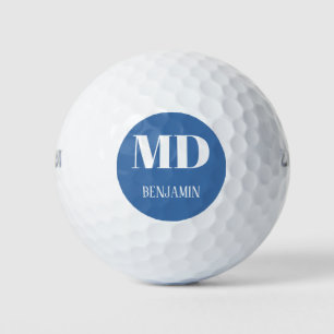 Simple Monogram MD Personalised Doctor Golf Balls
