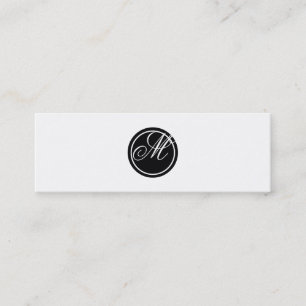 Simple Monogram Mini Business Card
