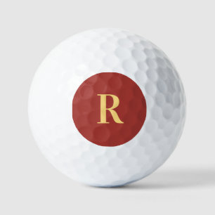 Simple Monogram Modern Golf Balls