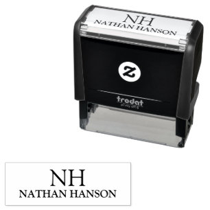 Simple Monogram Modern Self-inking Stamp