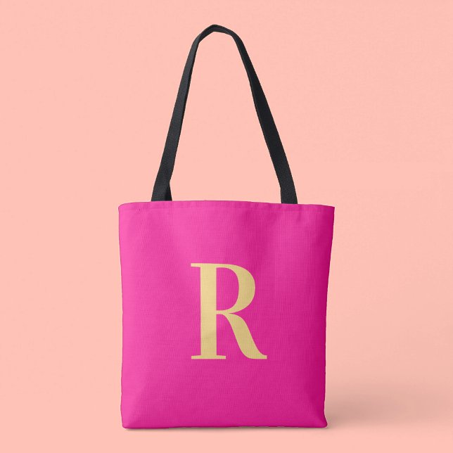 Simple Monogram Modern Tote Bag (Creator Uploaded)