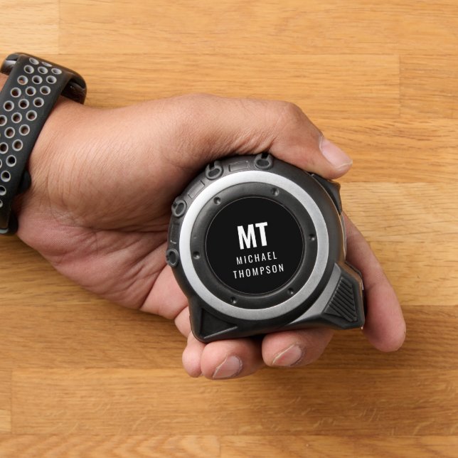 Simple Monogram Name Initials White Black 1 (Home)