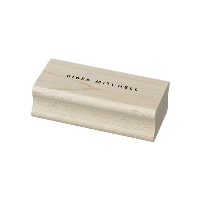 Simple Monogram Name Unique Rubber Stamp (Stamp)