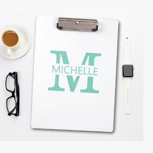 Simple Monogram Name with Initial Clipboard