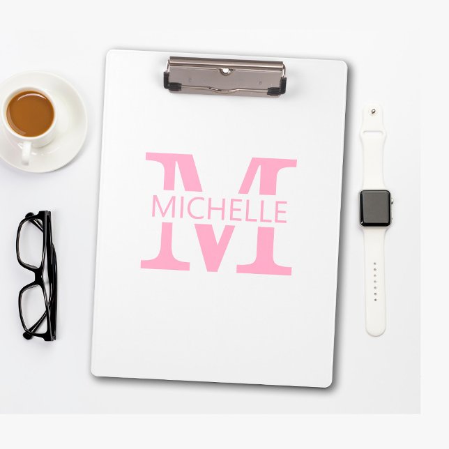 Simple Monogram Name with Initial Clipboard (Creator Uploaded)