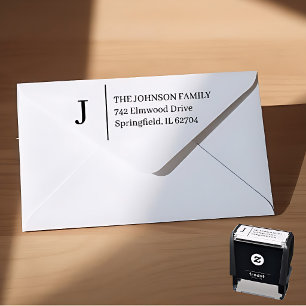 Simple Monogram Personalised Self-inking Stamp