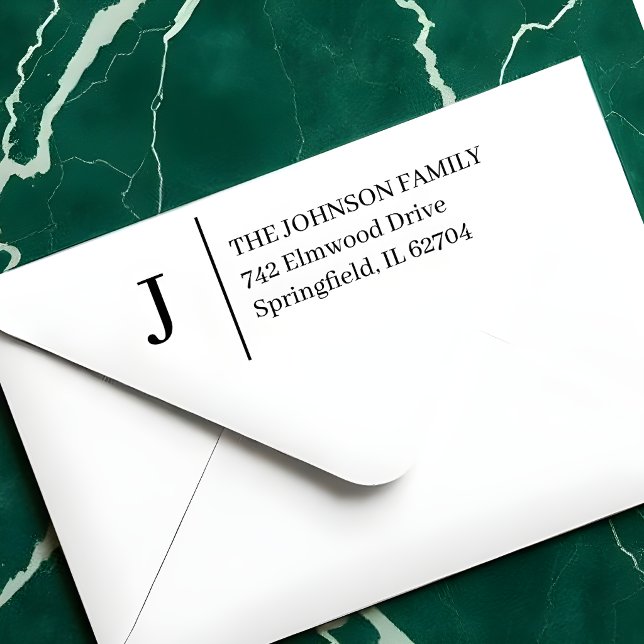 Simple Monogram Personalised Self-inking Stamp (Creator Uploaded)
