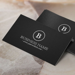 Simple Monogram Plastic Surgeon Business Card