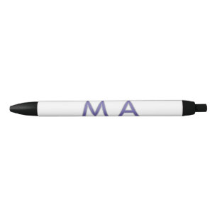 Simple monogram purple grey add your name modern p black ink pen
