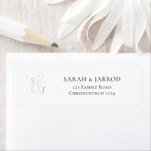 Simple Monogram Return Address Label
