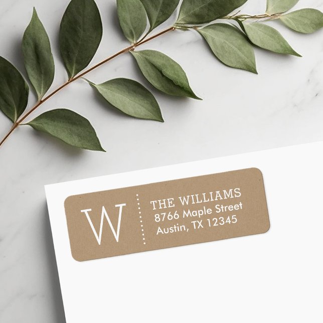 Simple Monogram Return Address Labels (Creator Uploaded)