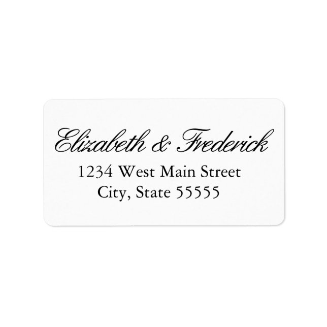 Simple Monogram Return Label (Front)