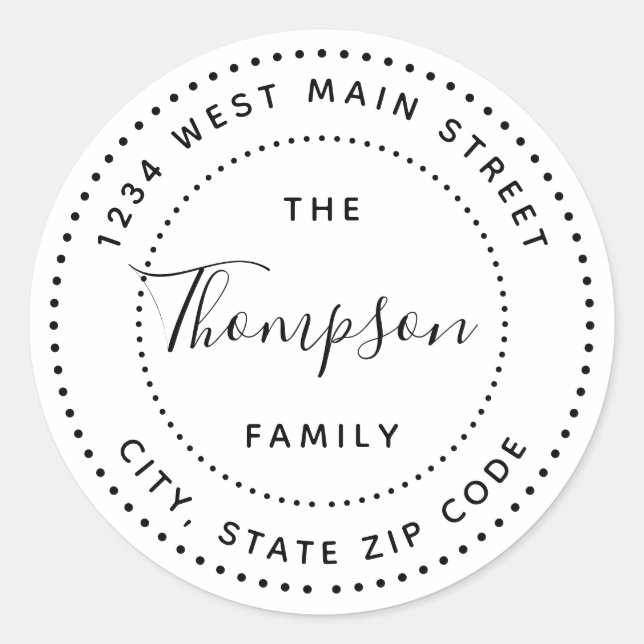 Simple Monogram Return Label (Front)